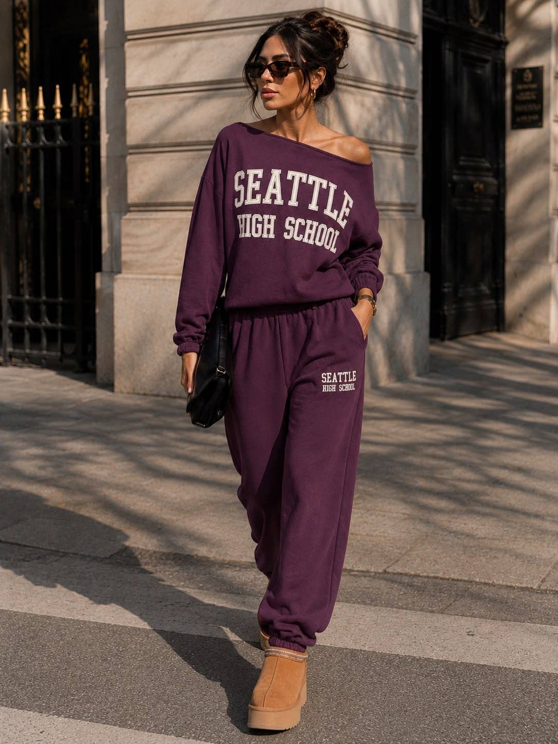 Seattle sweat Sæt - lilla