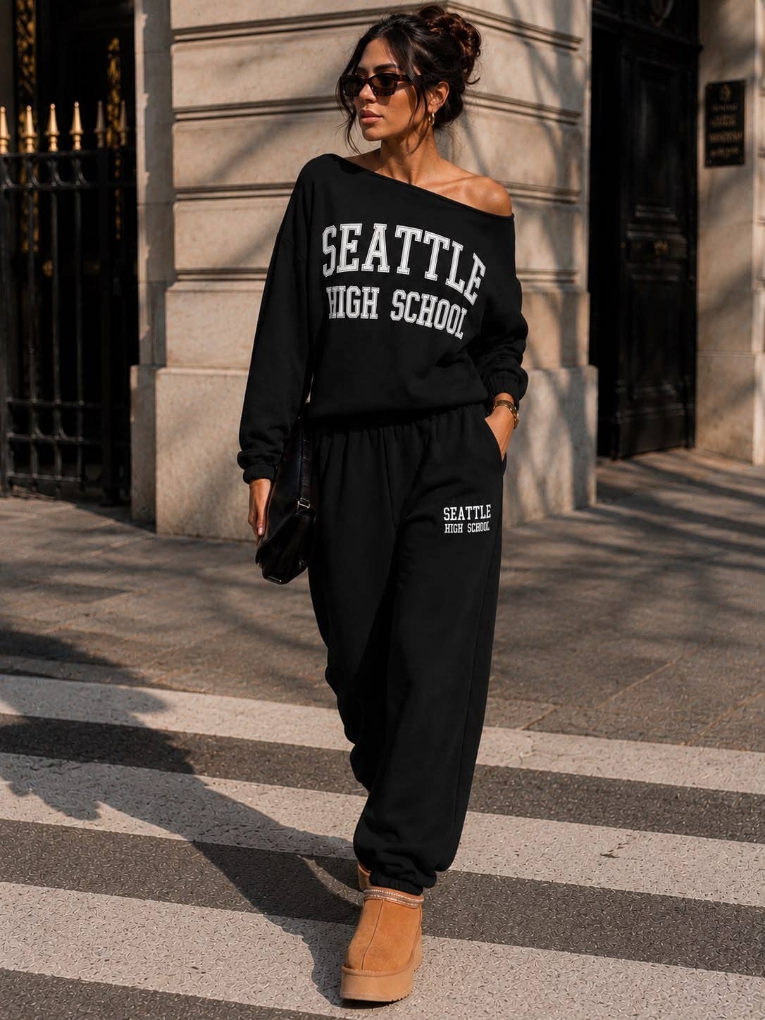 Seattle sweat sæt - sort