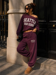 Seattle sweat Sæt - lilla